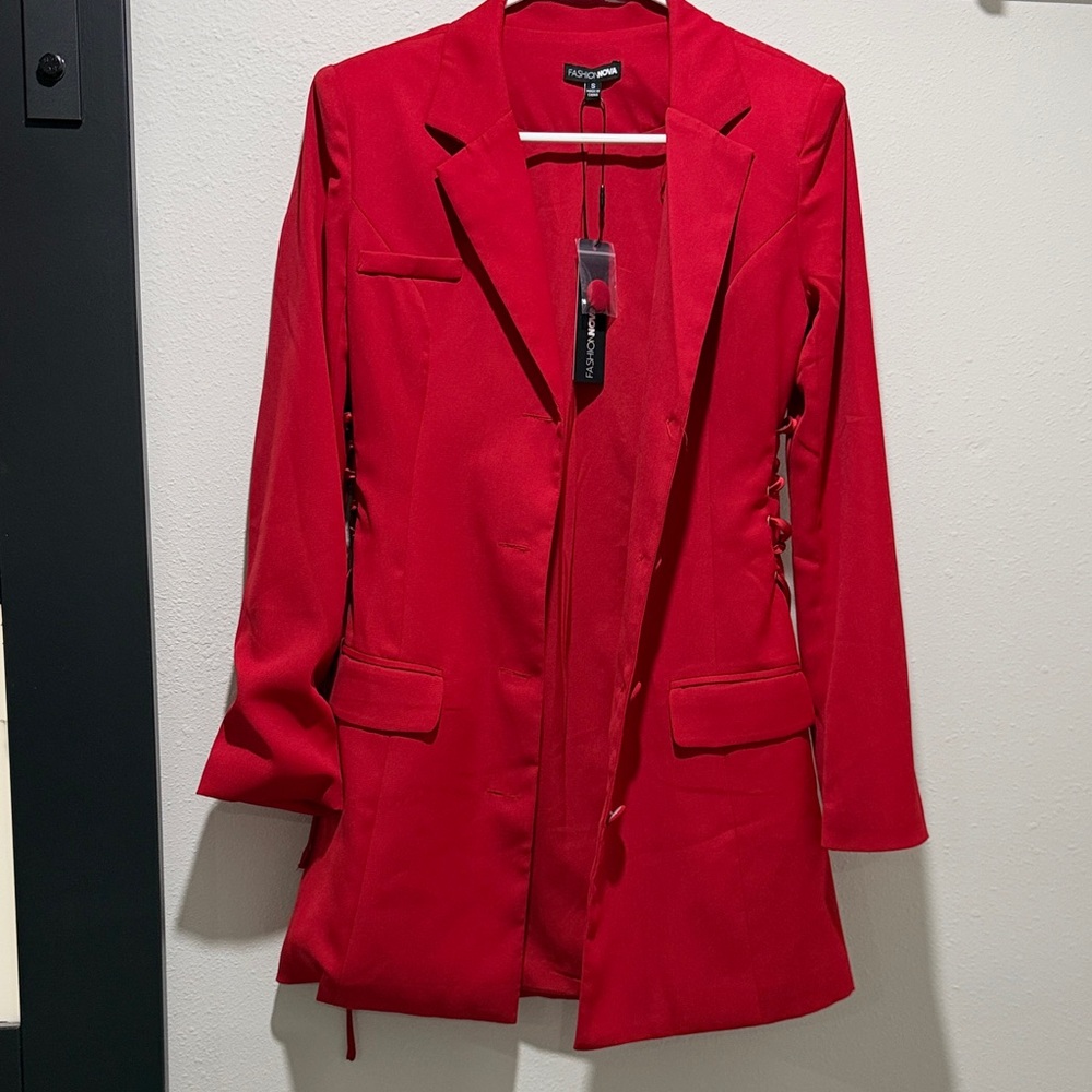 Fashion Nova Bold Red Women's Blazer